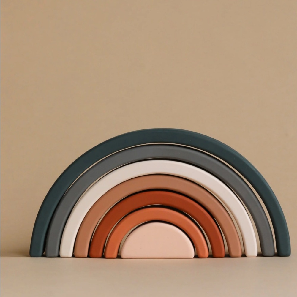 Wooden Rainbow Stacking Toy - Non Toxic, Hand painted
